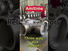 วาล์วควบคุมสามทางไฟฟ้า แฟลนจ์ สแตนเลส