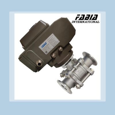 Precise Electric High Pressure Three Piece Ball Valve With Internal Teeth Convenient