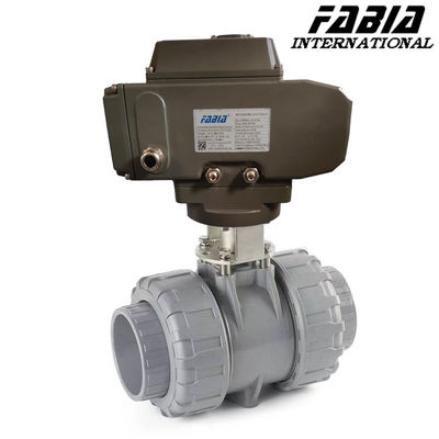 พลังงานไฟฟ้าแรงดันสูง Double Command Soft Seal PVC Ball Valve 1000 PSI