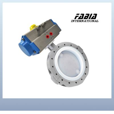 ผลิตภัณฑ์วาล์วที่มีคุณภาพสูง ปนูเมติก ฟลูอารีน แคลมปู ปา Butterfly Valve Clamp End